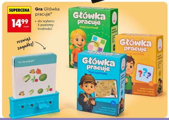 Gra Główka pracuje, 3 rodzaje promocja w Biedronka