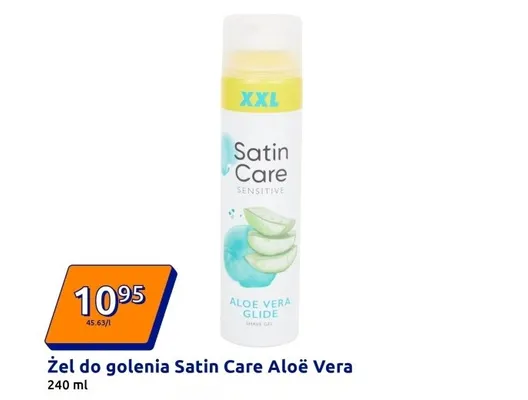 Żel do golenia Satin Care Aloe Vera 240 ml promocja w Action