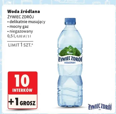 Woda źródlana, różne rodzaje Żywiec Zdrój promocja