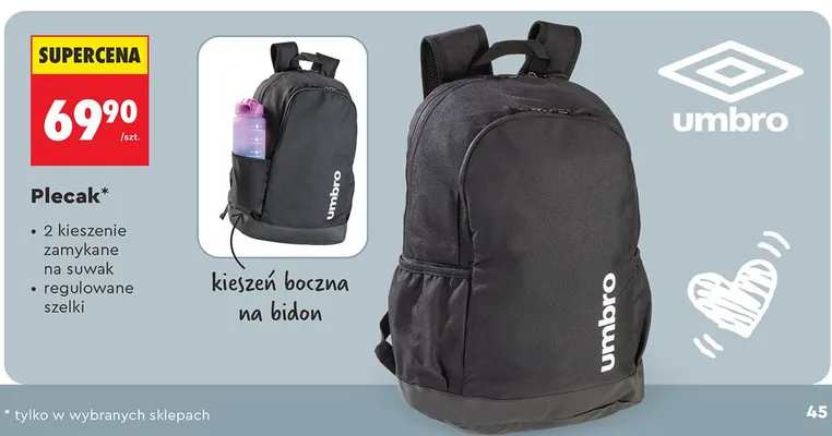 Plecak Umbro promocja w Biedronka