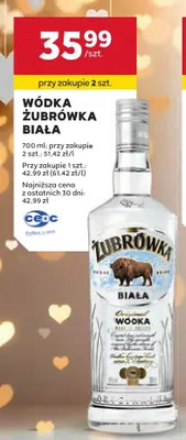 Wódka Żubrówka Biała promocja w Stokrotka