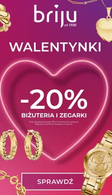 Biżuteria i zegarki -20% promocja w Briju