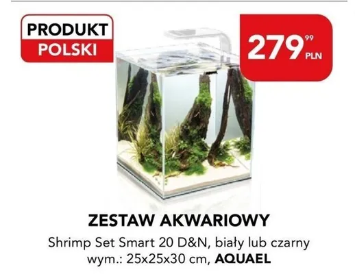 Zestaw akwariowy Shrimp Set Smart 20 D&N, biały lub czarny wym.: 25x25x30 cm promocja w Aquael zoo