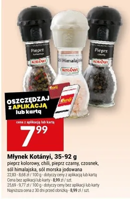 Młynek Kotányi, 35-92 g promocja w Twój Market