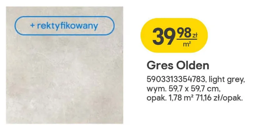Gres Olden light grey Castorama promocja w Castorama