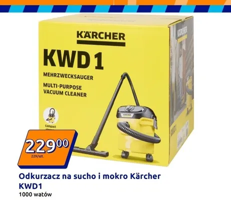 Odkurzacz na sucho i mokro KWD1 1000 W Kärcher promocja w Action