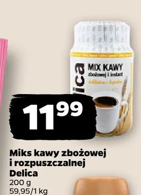 Miks kawy zbożowej i rozpuszczalnej Delica promocja w Netto