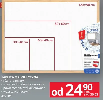 Tablica magnetyczna różne rozmiary Selgros promocja w Selgros