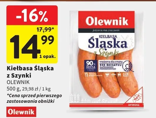 Kiełbasa śląska promocja w Intermarche