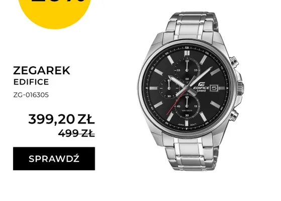 Zegarek EDIFICE ZG-016305 promocja w Briju