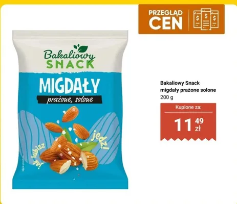 Migdały prażone solone promocja w Dino