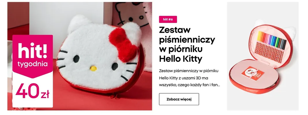 Zestaw piśmienniczy w piórniku Hello Kitty promocja