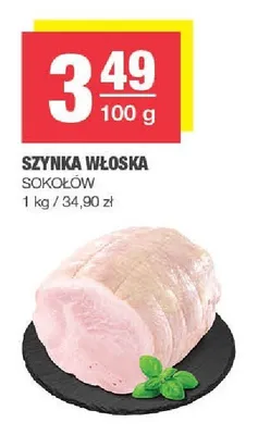 Szynka włoska Sokołów promocja w SPAR