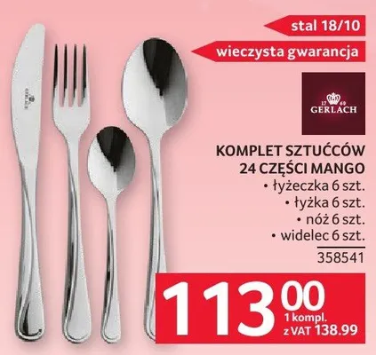 Komplet sztućców promocja w Selgros