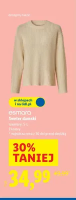 Sweter damski s-xl promocja w Lidl