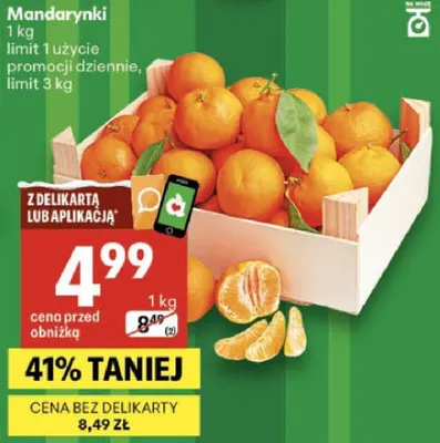 Mandarynki promocja w Delikatesy Centrum