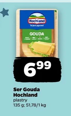 Ser Gouda Hochland plastry promocja w Netto