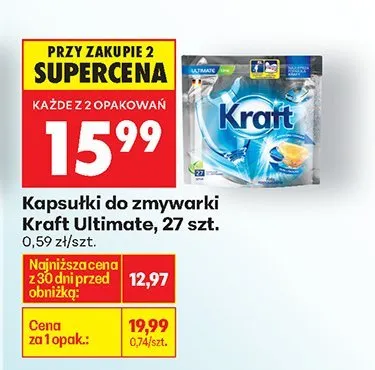 Kapsułki do zmywarki Kraft Ultimate, 27 szt. promocja w Biedronka