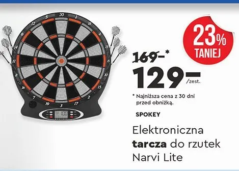 Elektroniczna tarcza do rzutek Narvi Lite  promocja w Biedronka