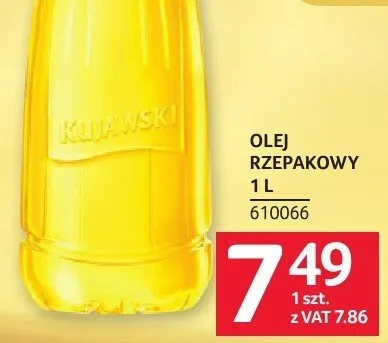 Olej rzepakowy Kujawski 1l promocja w Selgros