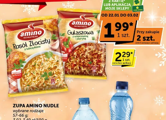 Zupa amino nudle wybrane rodzaje promocja w Euro Sklep