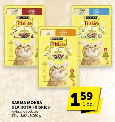 Karma mokra dla kota Friskies wybrane rodzaje promocja w ABC