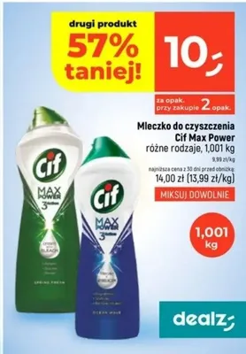 Mleczko do czyszczenia Cif Max Power różne rodzaje promocja w Dealz