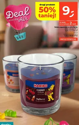 Świeca zapachowa w szkle Haribo różne rodzaje promocja w Dealz