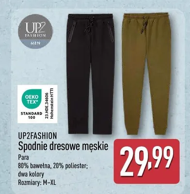 Spodnie dresowe męskie s-xxl Tex promocja w Aldi
