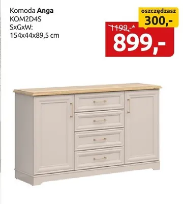 Komoda Anga KOMZD4S promocja w Black Red White