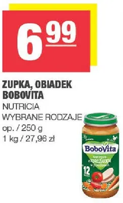 Zupka, obiadek Bobovita NUTRICIA wybrane rodzaje promocja w SPAR