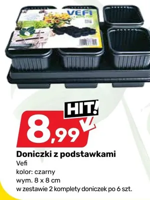 Doniczki z podstawkami Vefi promocja w Bricomarche