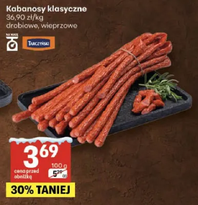 Kabanosy klasyczne promocja w Delikatesy Centrum