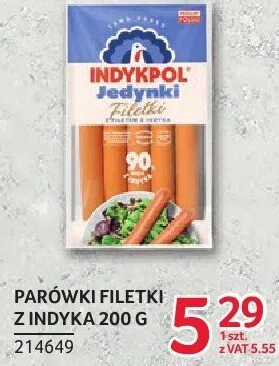 Parówki filetki z indyka Indykpol 200g promocja w Selgros