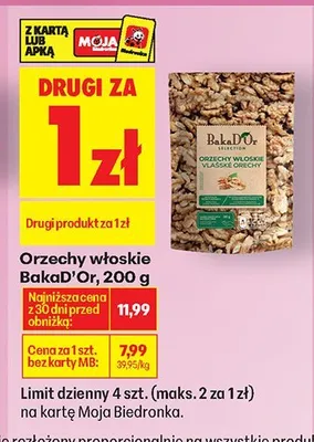 Orzechy włoskie BakaD'Or promocja w Biedronka
