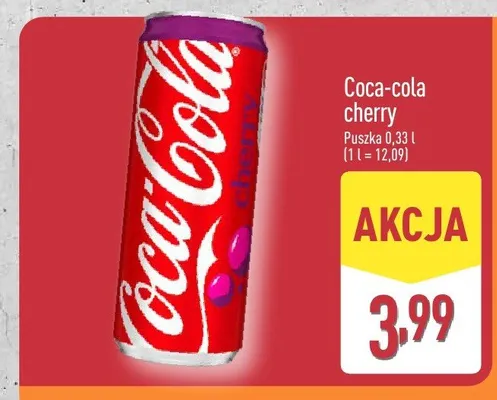 Napój Coca-cola cherry promocja w Aldi