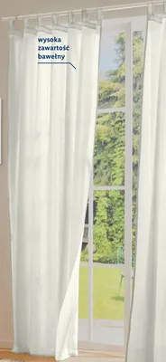 Komplet 2 zasłon z lnem i bawełną 135 × 240 cm  promocja w Lidl