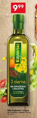 Olej Kujawski 3 ziarna do smażenia i sałatek 750 ml promocja w LEWIATAN