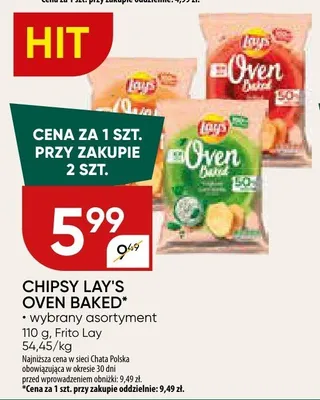 Chipsy Lay's Oven Baked promocja w Chata Polska