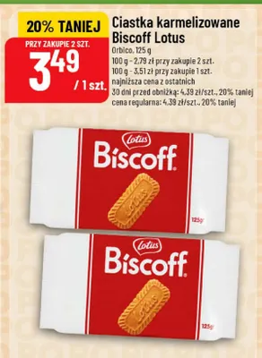 Ciastka karmelizowane Biscoff Lotus Grbico promocja w POLOmarket