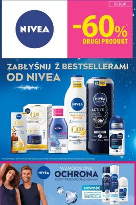 Wszystkie rodzaje produktów drugi -60% Nivea promocja w Hebe