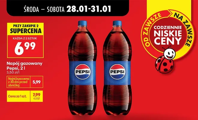 Napój gazowany, 2l promocja w Biedronka