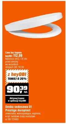 Deska sedesowa 01 Prestige duroplast promocja w OBI