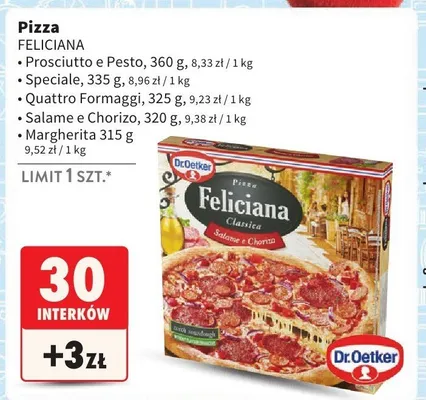 Pizza Feliciana, różne rodzaje Dr. Oetker promocja w Intermarche