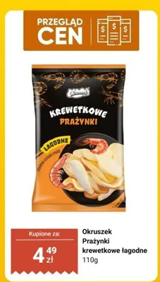 Prażynki krewetkowe łagodne promocja w Dino