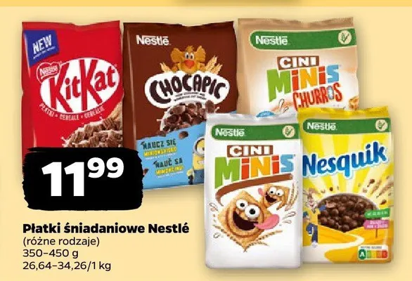 Płatki śniadaniowe (różne rodzaje) promocja w Netto