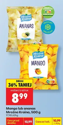 Ananas mrożony, 500 g promocja w Biedronka