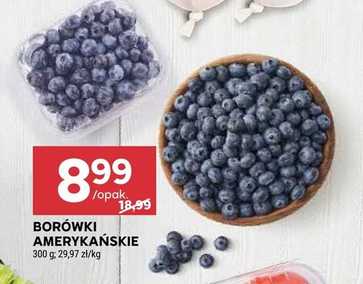 Borówki amerykańskie 300g Stokrotka promocja w Stokrotka