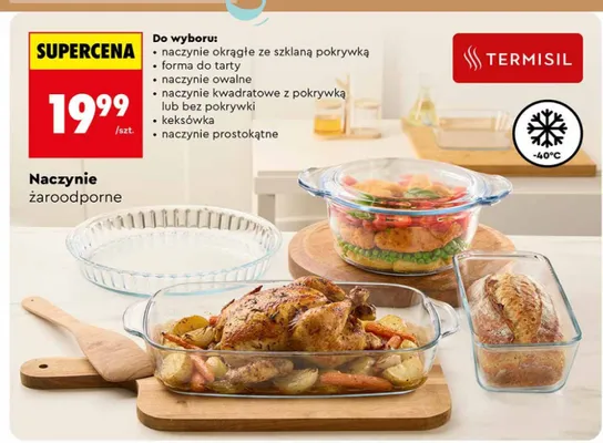 Naczynie żaroodporne prostokątne promocja w Biedronka