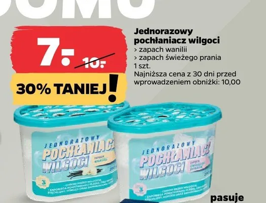 Pochłaniacz wilgoci jednorazowy zapach wanilii lub świeżego prania promocja w Netto